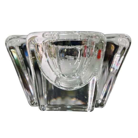 ORREFORS Sweden Crystal Max Cross Votive or Tea Light Candle Holder Anna Ehrner - Picture 4 of 11